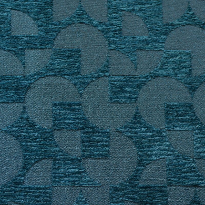 Tissu Jacquard Chenille Bold Bleu Paon Tissus Des Ursules