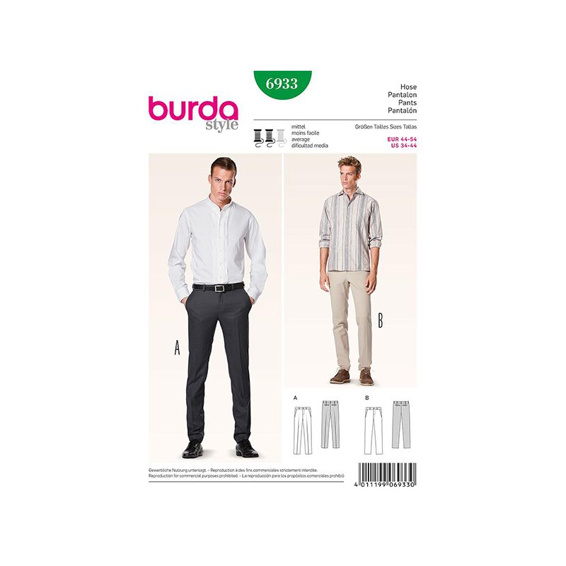 Patron Burda Style 6933 Pantalon 44/54