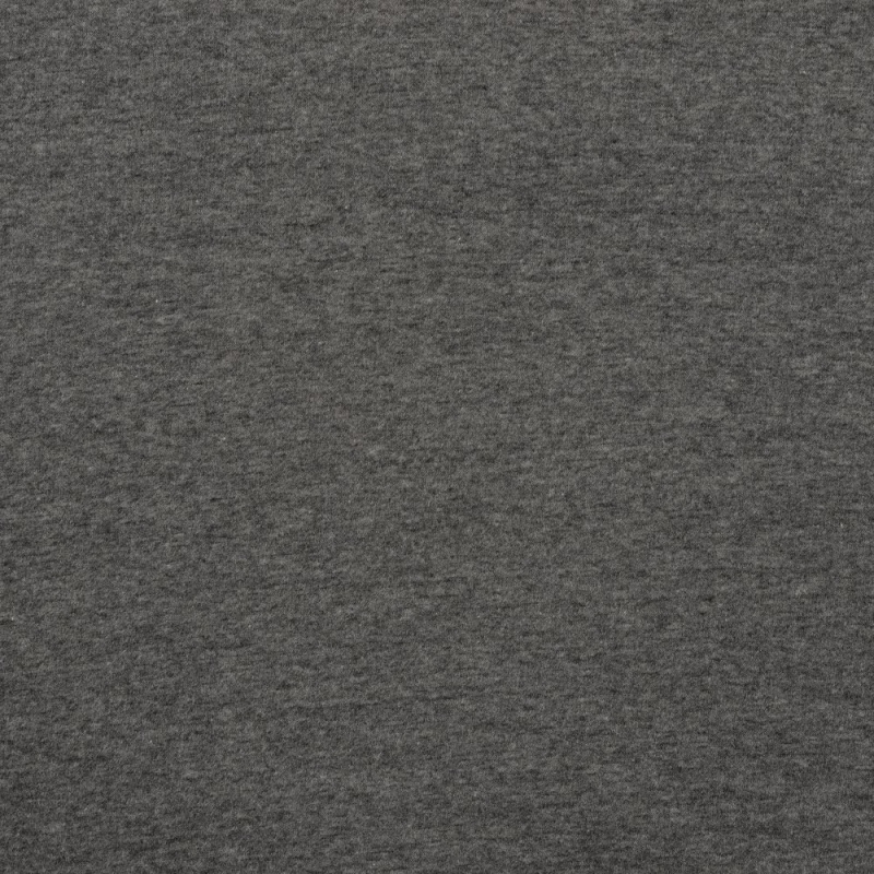 Tissu Sweat Reversible Uni Gris Foncé 