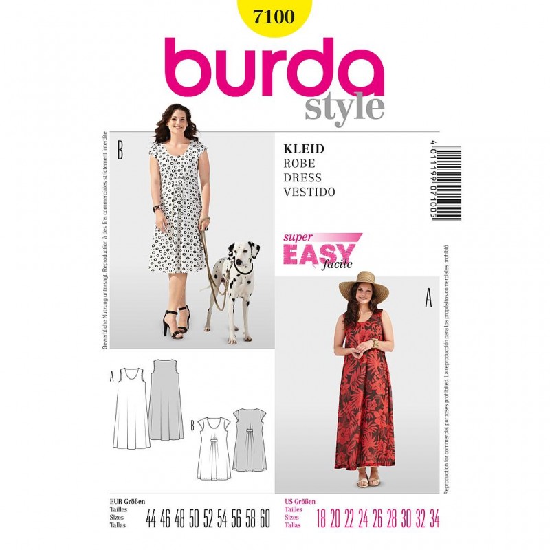 Patron Burda Style 7100 Robe 44/60