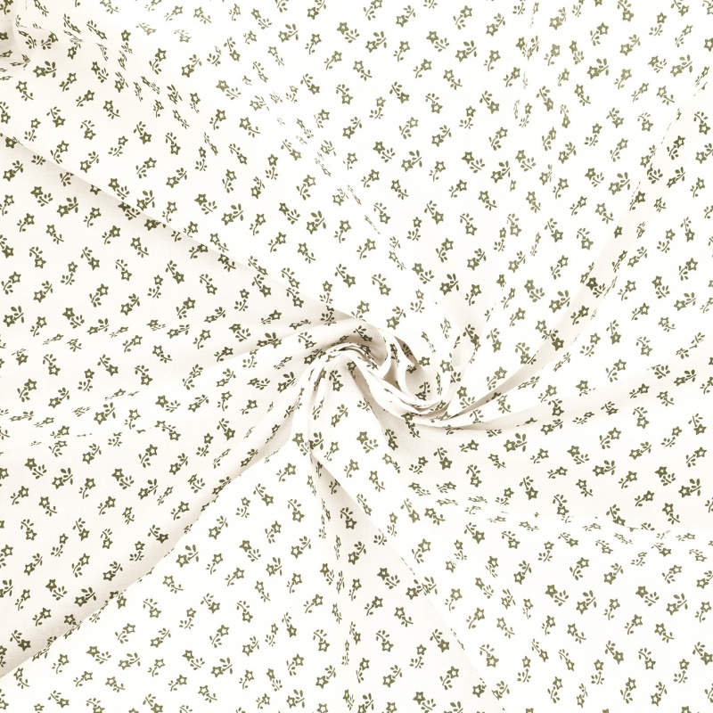 Tissu Starlette Coton 57fils Kaki