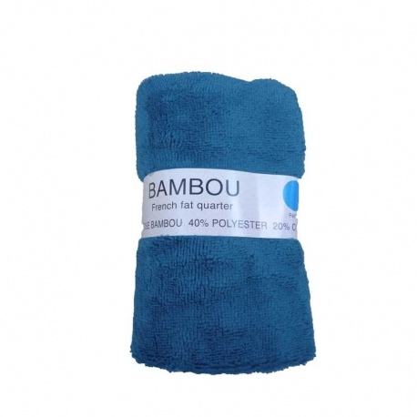 MICROFIBRE ET EPONGE BAMBOU coloris turquoise x 10 cm