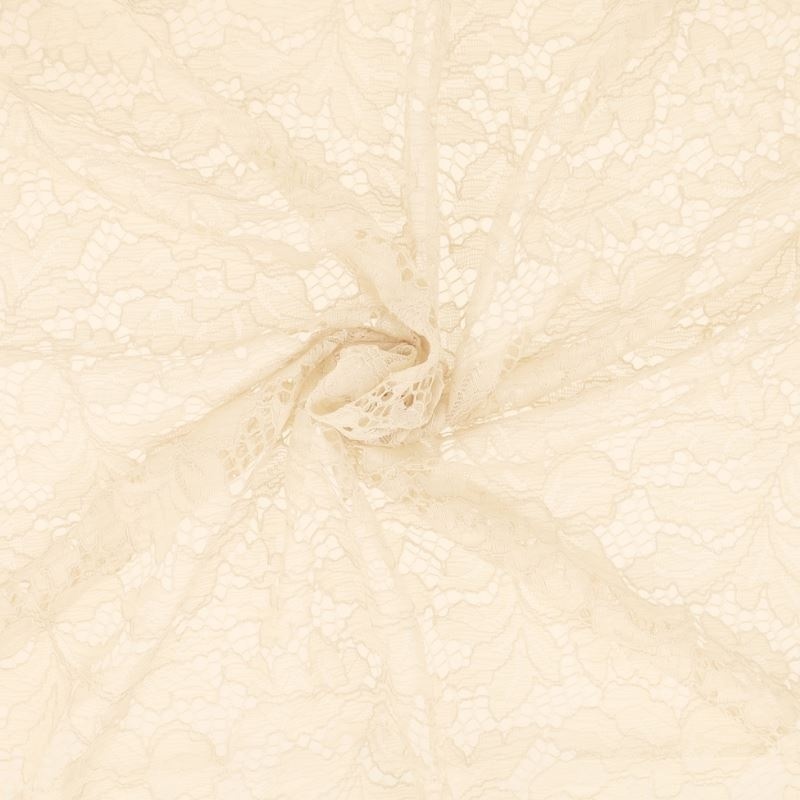 Tissu Dentelle Fleur 2 Ecru