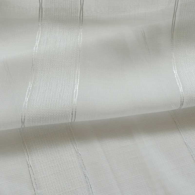 Tissu Voile Rayure Lurex Tina blanc