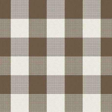 Tissu Cuadro Carreaux Taupe