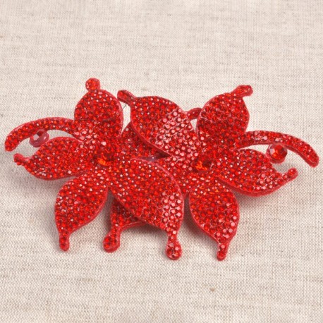 Fleur broche strass