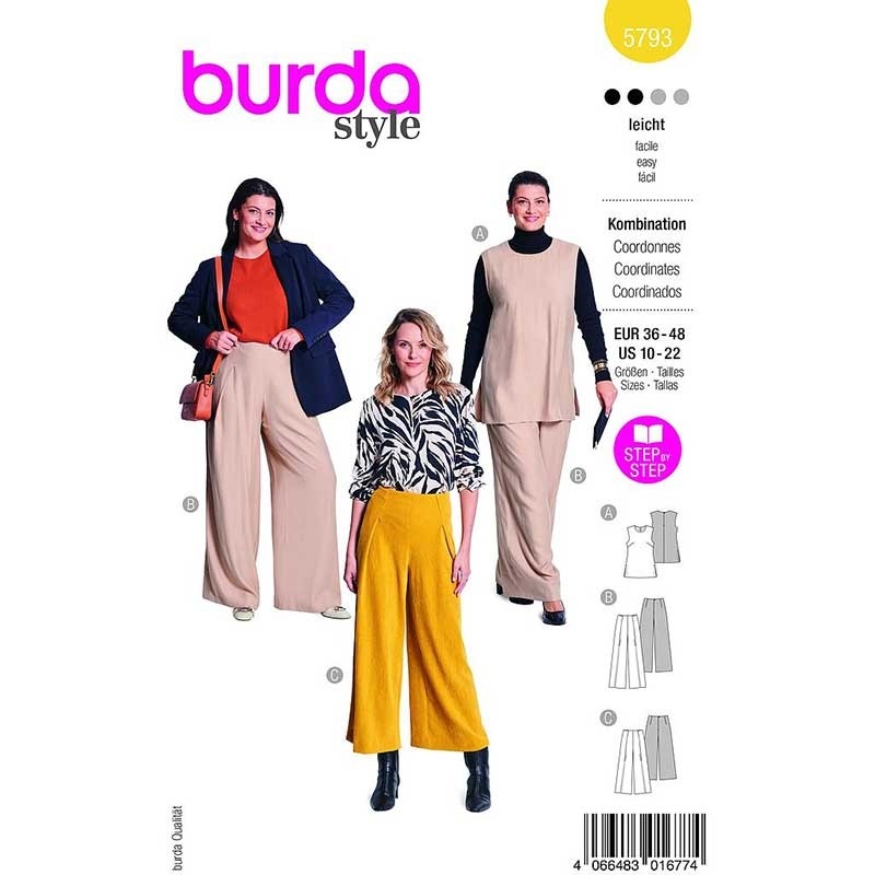 Patron Burda 5793 Ensemble Pantalon 36- 48