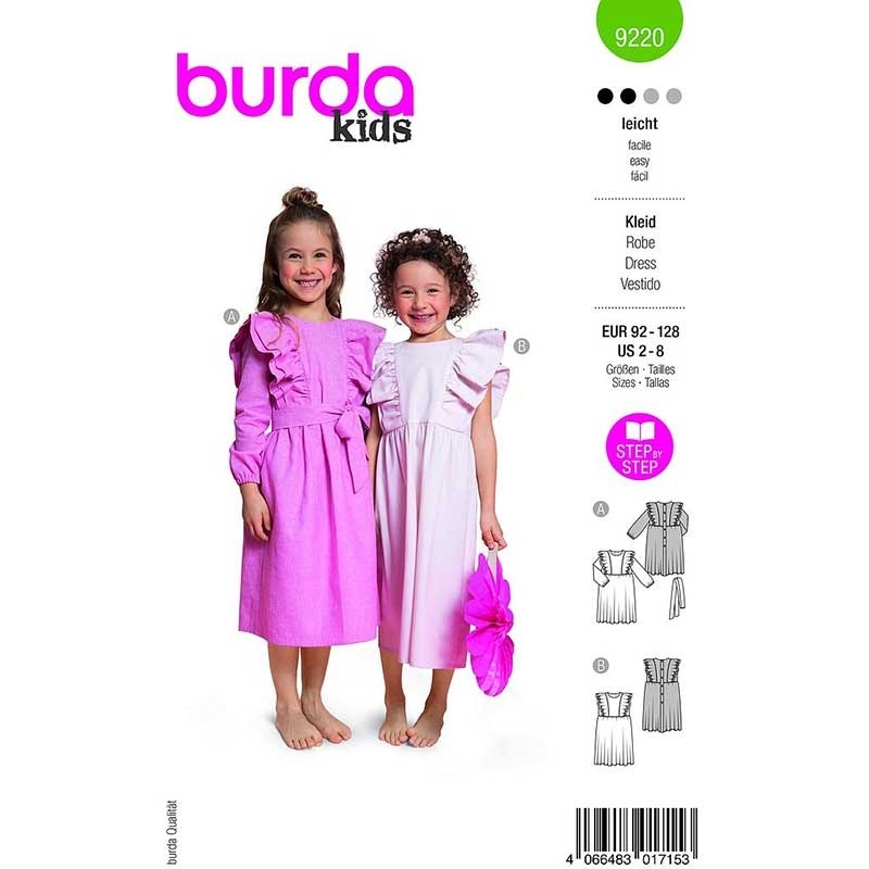 Patron Burda 9220 Robe 92- 128 