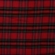 Tissu Coton Gratté Tartan Rouge 