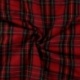 Tissu Coton Gratté Tartan Rouge 