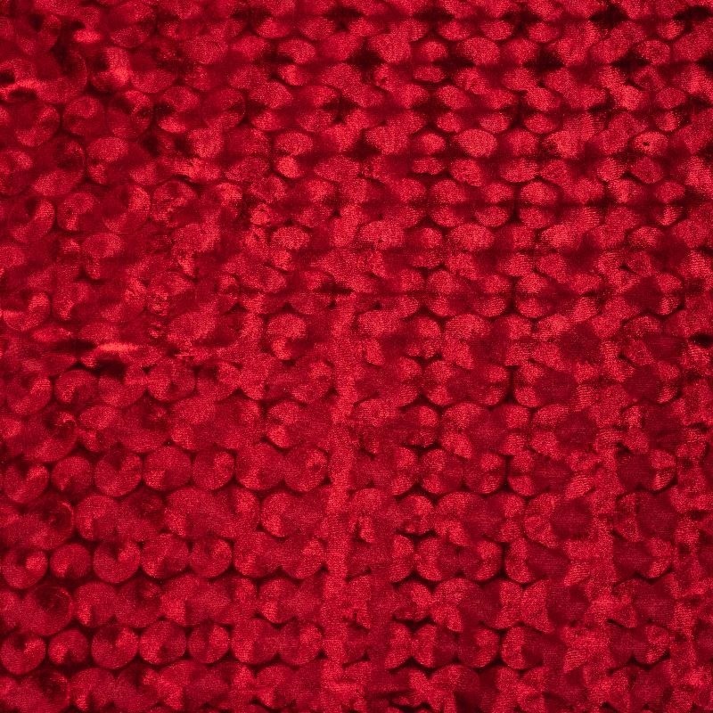 Tissu Velours Relief Rouge 