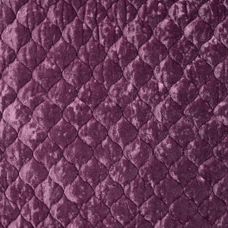 Tissu Velours Matelassé Uni Violet 