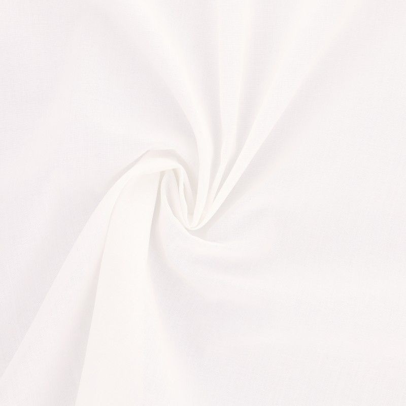 Tissu Elsa Voile de Coton Blanc