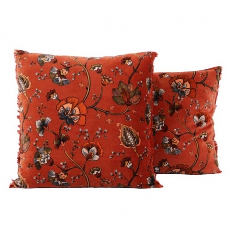 Housse de Coussin Cachemire Brique 