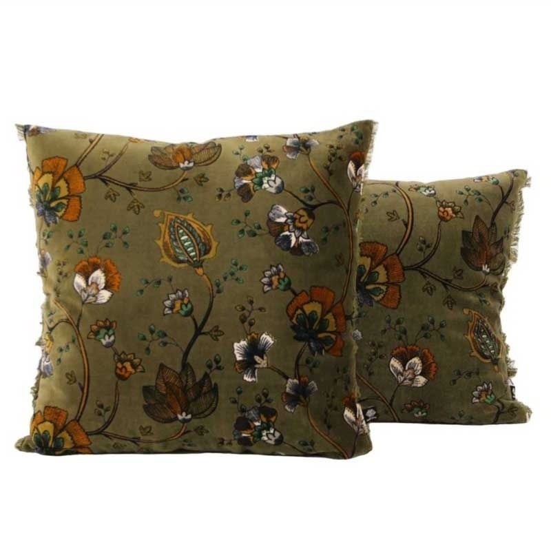 Housse de Coussin Cachemire Tabac 