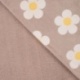 Tissu Polaire Microfibre Fleurs Sable