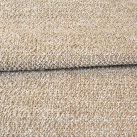 Tissu Buckly Bouclette Chiné Beige 