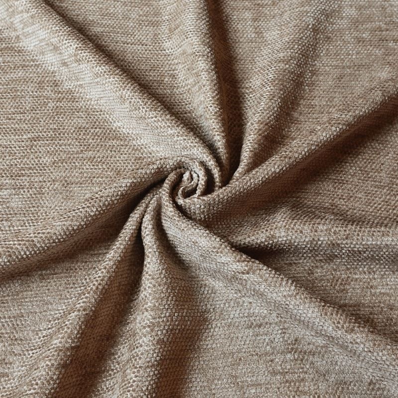 Tissu Velours Chenillé Faro Uni Taupe 