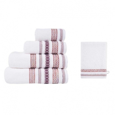 Linge de Toilette Marie Blanc Liteau Lilas