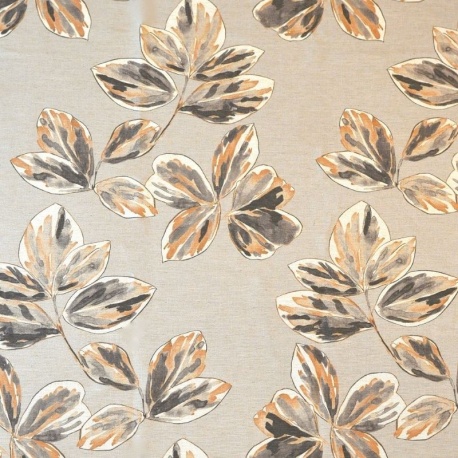 Tissu Toile Imprimée Poesy Ocre