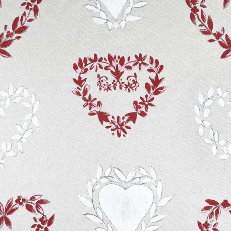 Tissu Toile Champagny Rouge