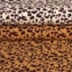 Tissu Double Gaze Imprimé Leopard Fond Camel 