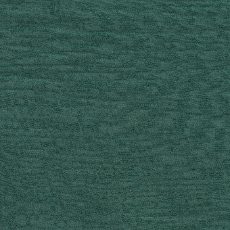 Tissu Francine Double Gaze Unie Vert