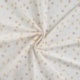 Tissu Jersey de Coton Glitter Imprimé Feuilles Blanc