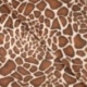 Tissu Polaire Imprimé Girafe Marron et ecru