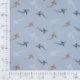 Tissu Jersey de Coton Imprimé Requins Bleu