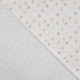 Tissu Jersey de Coton Glitter Imprimé Feuilles Blanc