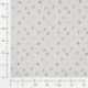 Tissu Jersey de Coton Glitter Imprimé Feuilles Blanc