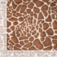 Tissu Polaire Imprimé Girafe Marron et ecru