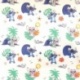 Tissu Licence Lilo&stitch Islande Fun Imprimé Multico Fond Blanc