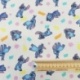 Tissu Licence Lilo&stitch Patch Imprimé Multico Fond Blanc