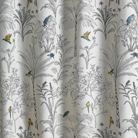 Tissu Rio Jacquard Oiseau Bleu 