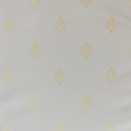 Tissu Jacquard Trianon Fleurs De Lys Creme