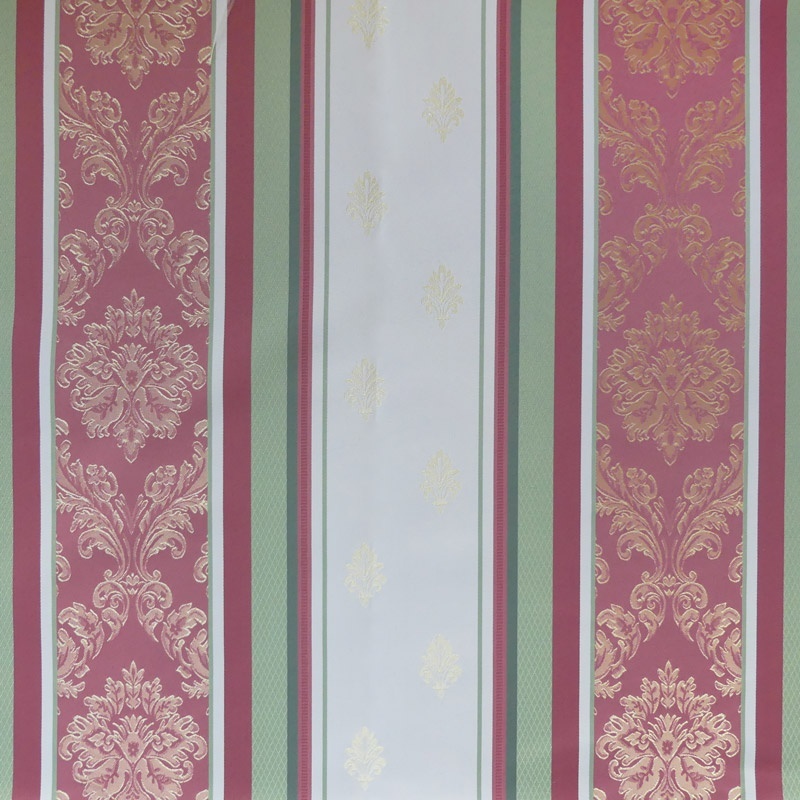 Tissu Jacquard Trianon Baroque Fleurs de Lys Bois de Rose