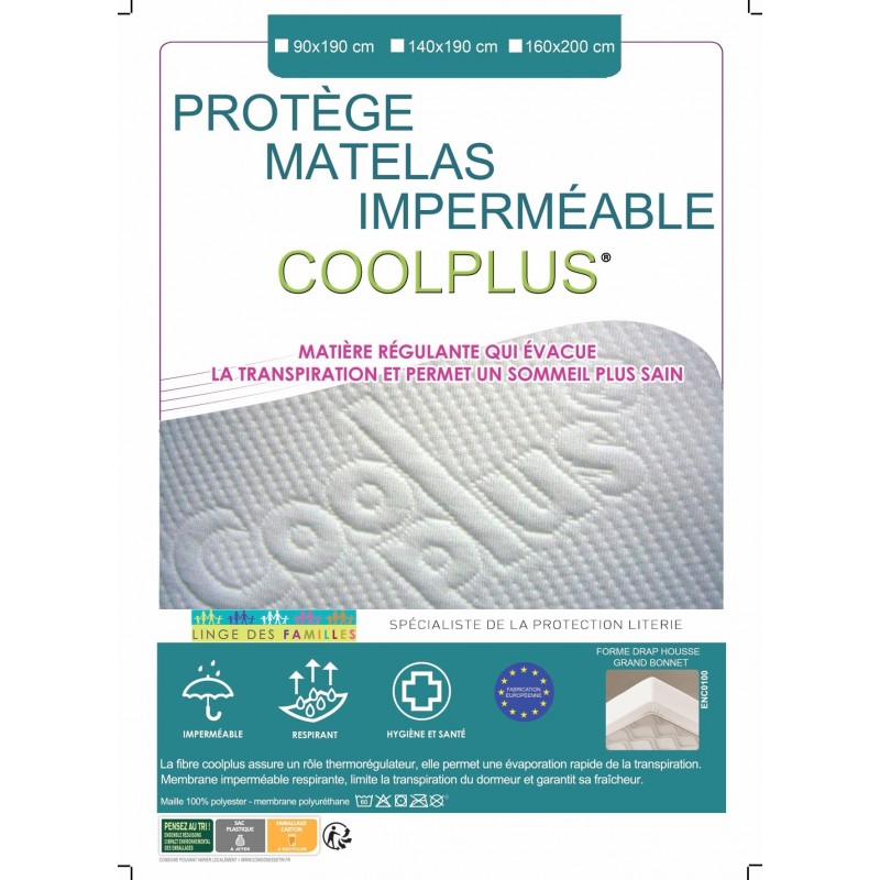 Drap Housse Coolplus Impermeable - Tissus des Ursules