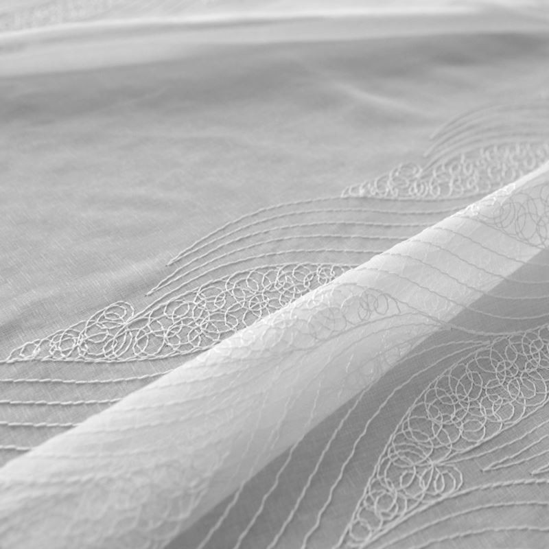 Tissu coton tissage fantaisie relief blanc