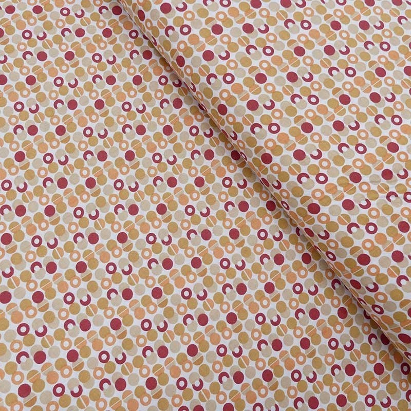 Tissu Coton Imprimé Rouge - Tissus des Ursules