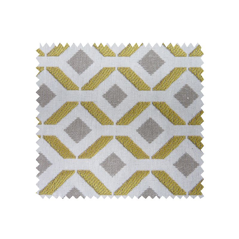 Tissu Jacquard Zig Losange Jaune