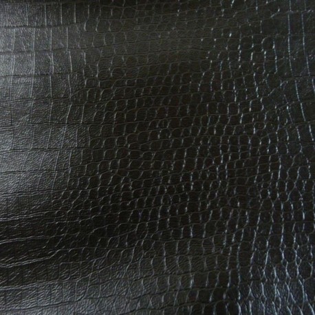 Tissu Simili Croco Noir