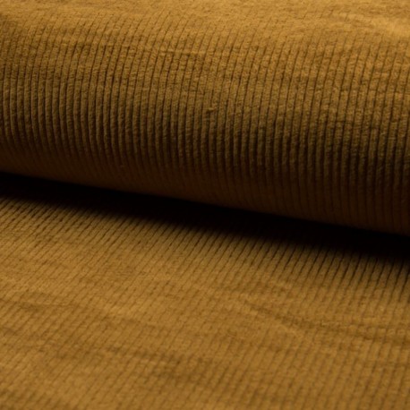 Tissu Wales Velours Côtelé Ocre 