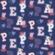 Tissu Licence Peppa Pig Imprimé Bleu 