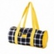 Sac Tricot Motif Tartan Jaune 45x22cm Bohin