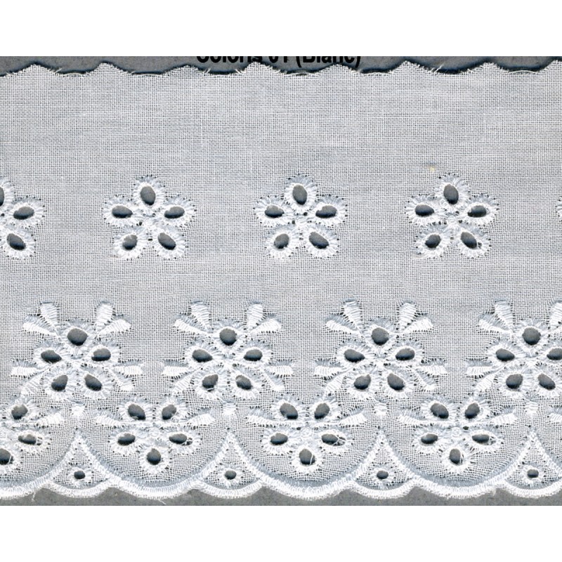 Broderie anglaise 80mm  Blanc - 